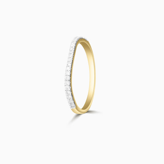 Slim Gold Diamonds - Accented Band Ring