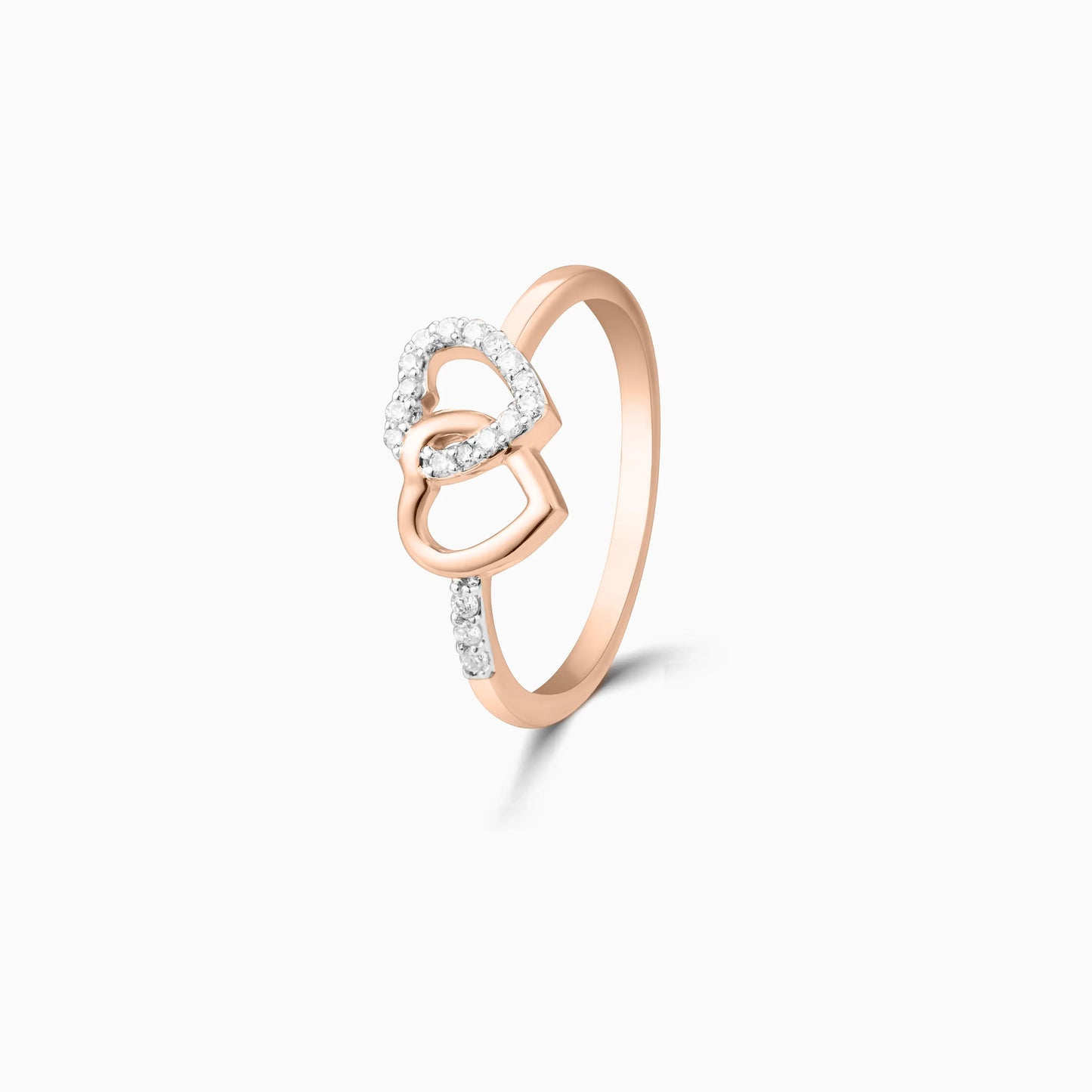 Linked Hearts Promise Love Diamond Ring