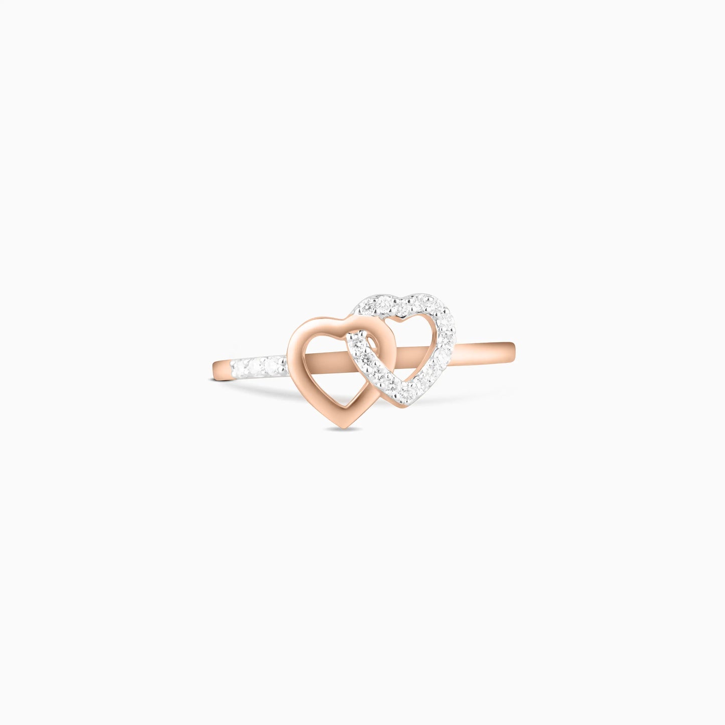 Linked Hearts Promise Love Diamond Ring
