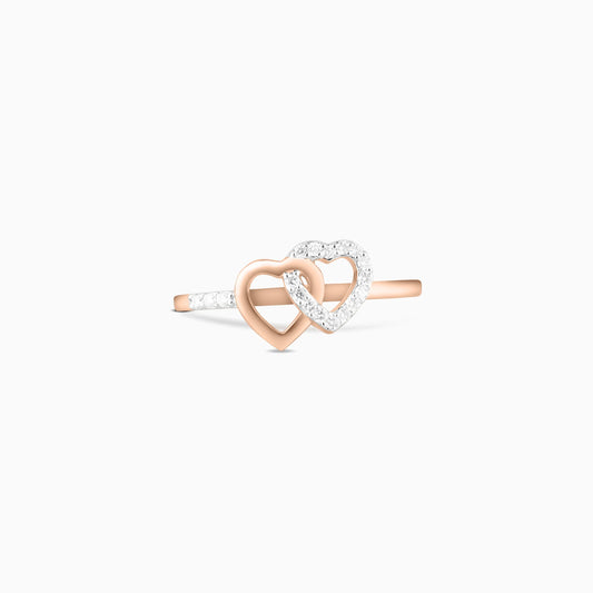 Linked Hearts Promise Love Diamond Ring