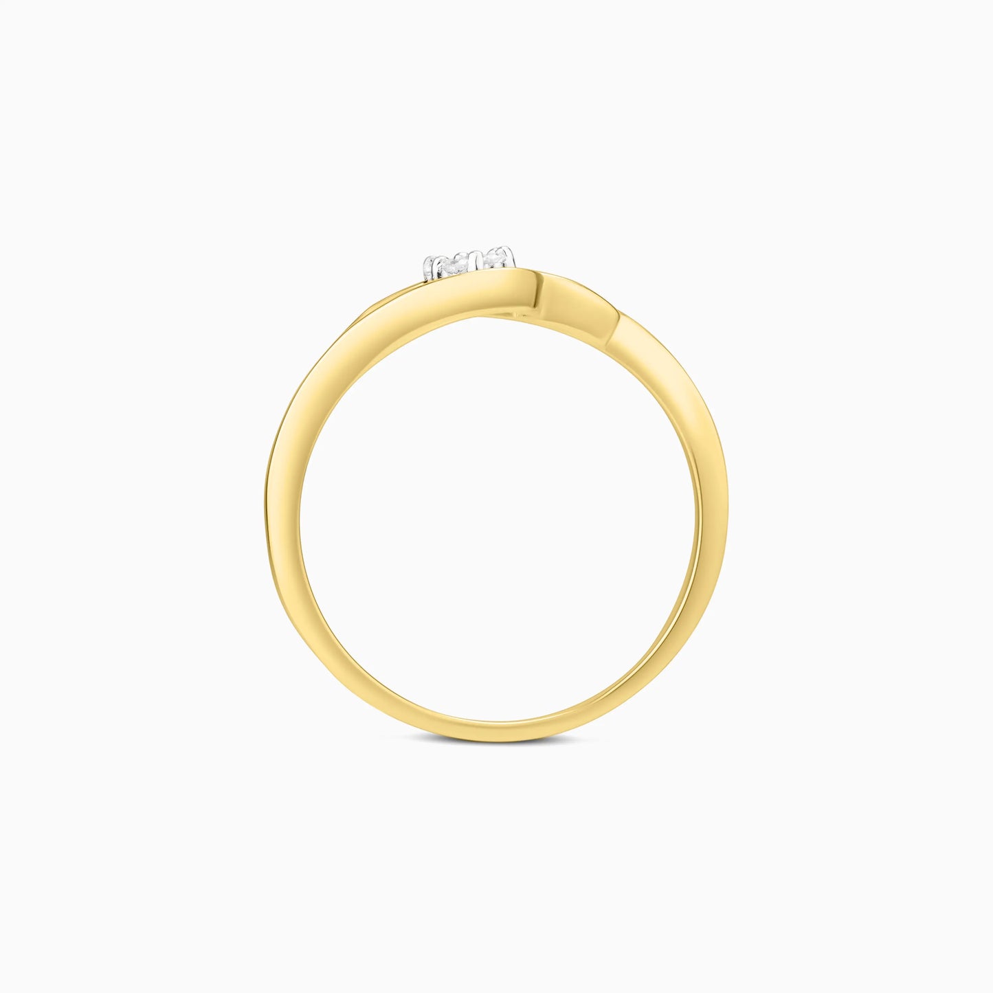 Single Stone Diamond Gold Ring