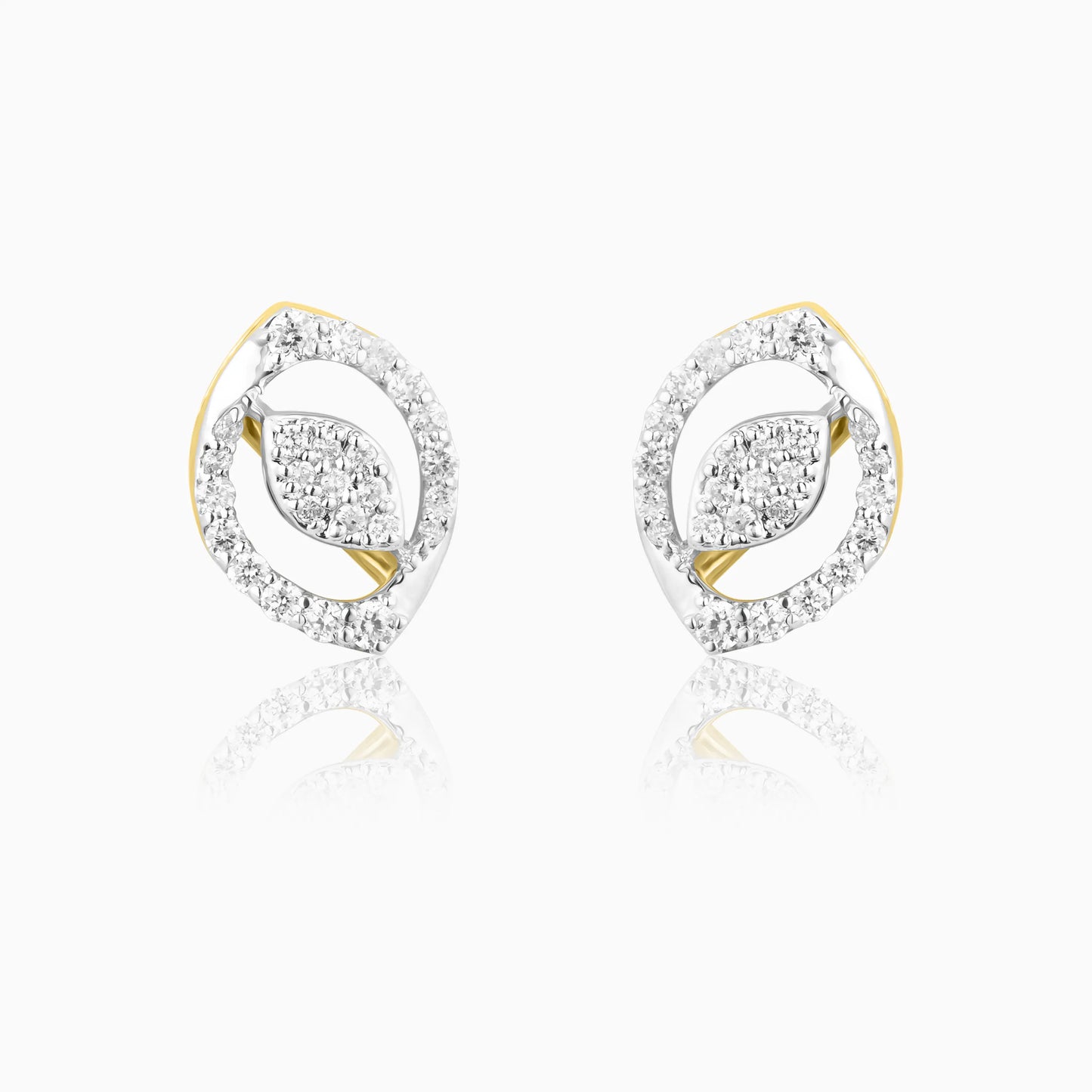 Double Halo Diamond Studs Earrings