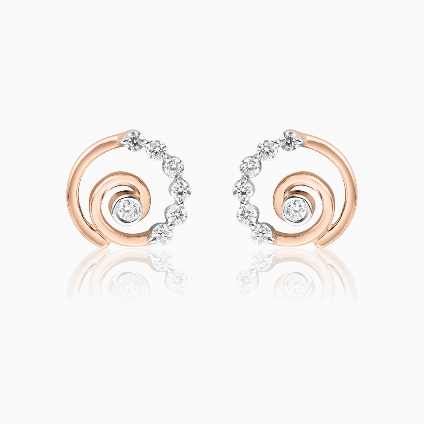 Twilight Swirl Diamond Studs