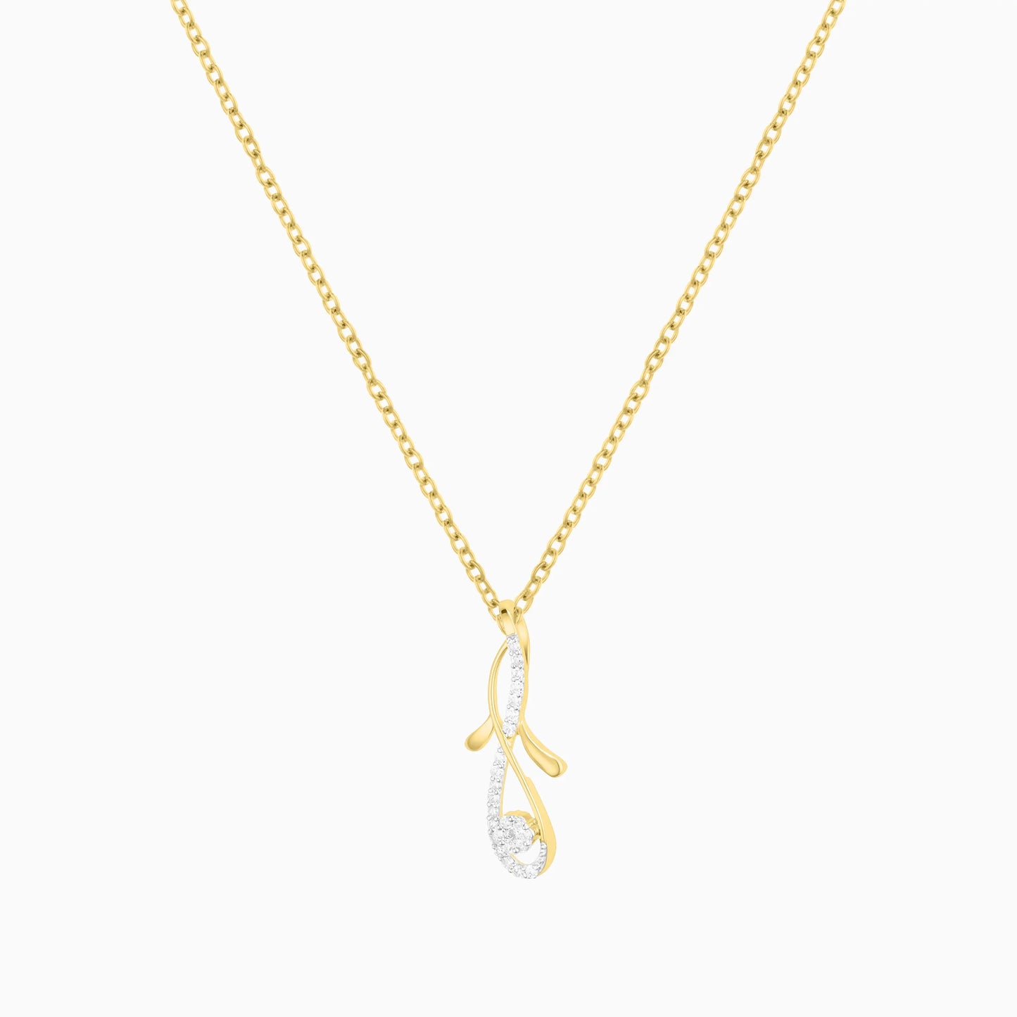 Flowing Vine Diamond Pendant