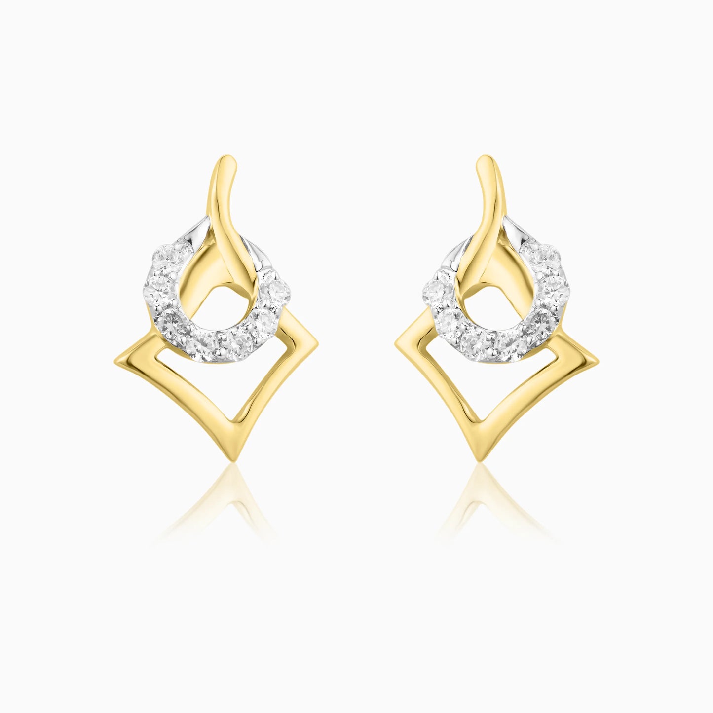 Diamond Teardrop Frame Earrings