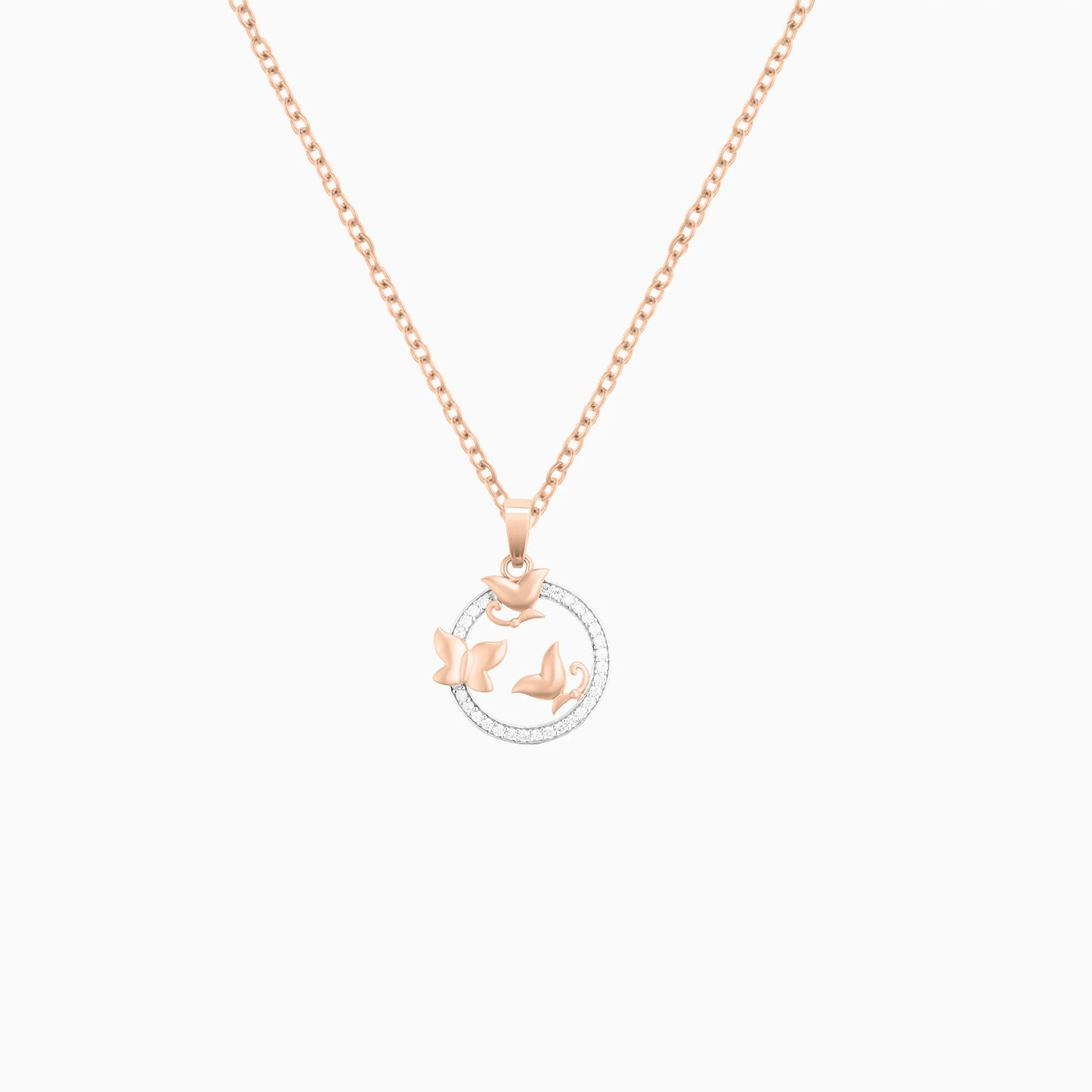 Butterfly Charm Diamond Pendant
