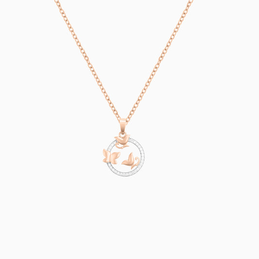 Butterfly Charm Diamond Pendant