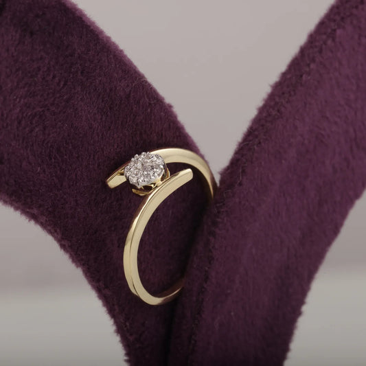 Diamond Bypass Ring