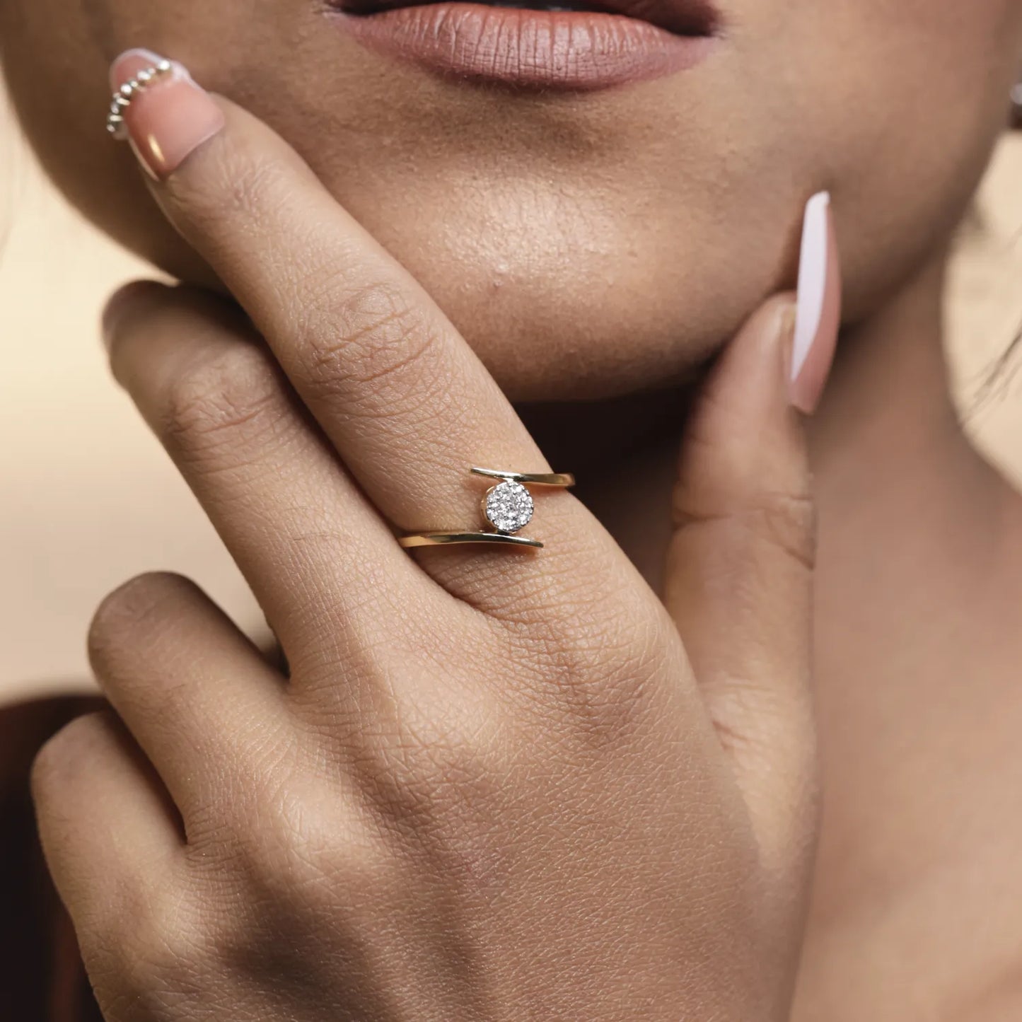Diamond Bypass Ring