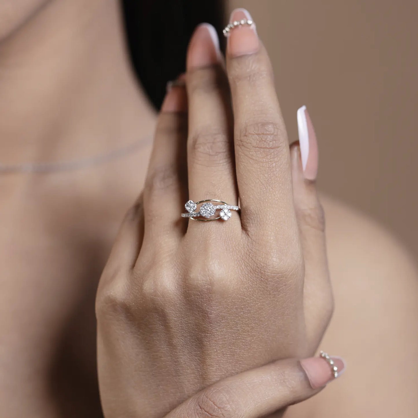 Bypass Multi-Stone Diamond Ring