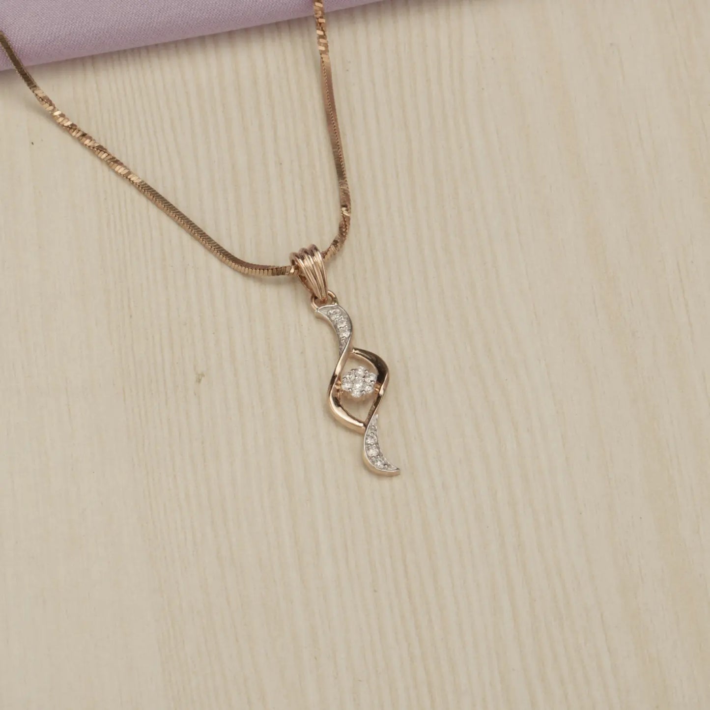 Wave Diamond Pendant