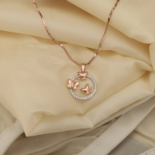 Butterfly Charm Diamond Pendant