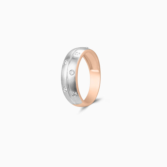 Brushed Diamond Spinner Band Ring