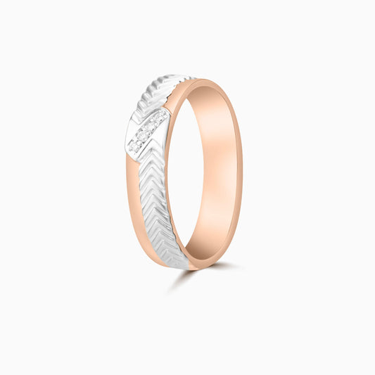 Engraved Diamond Band Ring