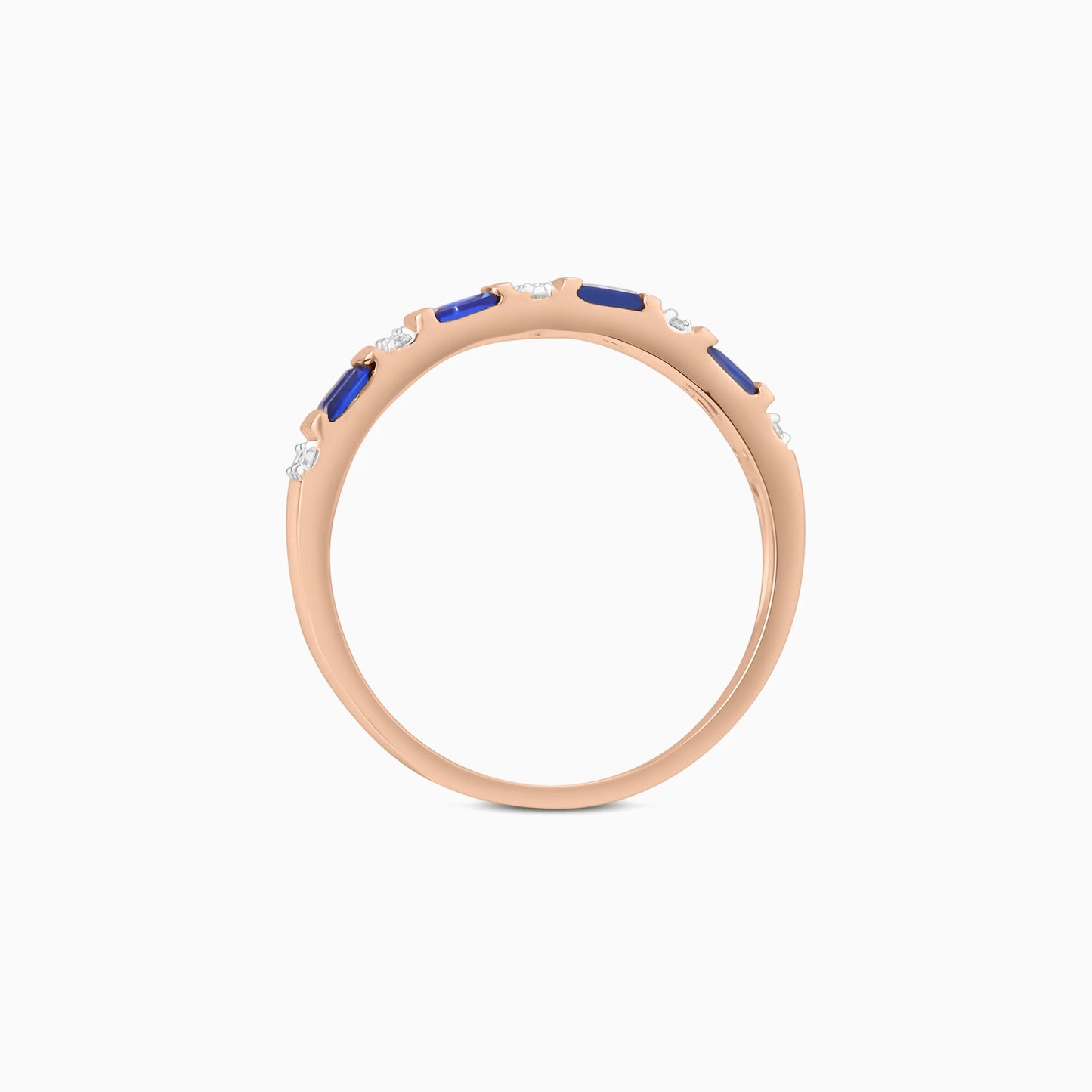 Dual Row Sapphire and Diamond Ring