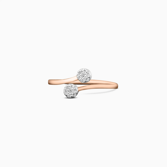 Double Diamond Open Ring