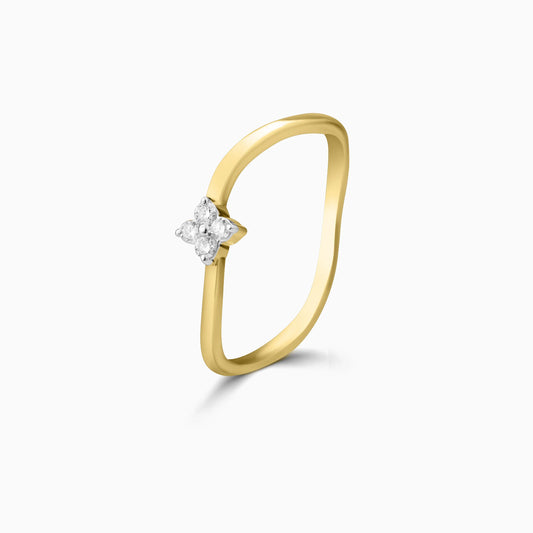 Sleek 4 Diamond Promise Ring