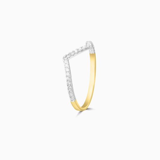 Curved Diamond Stackable Ring