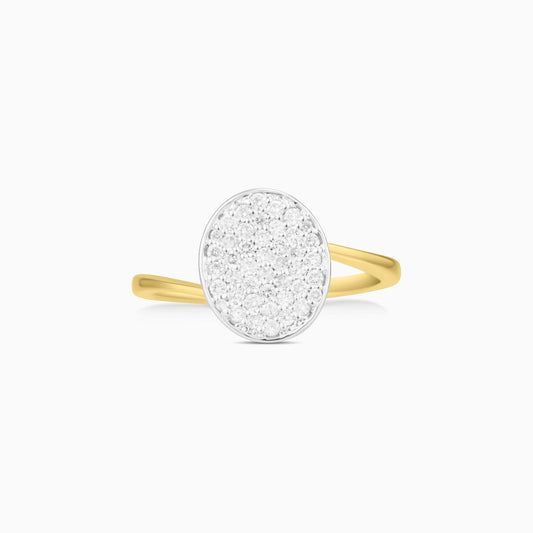 Pavé Disc Diamond Statement Ring