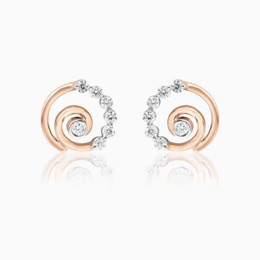 Twilight Swirl Diamond Studs