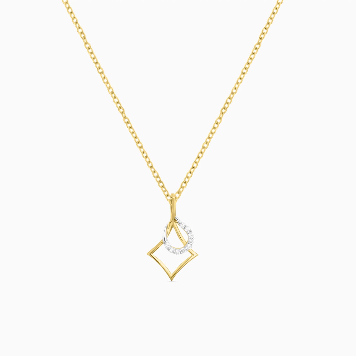 Diamond Teardrop Frame Pendant