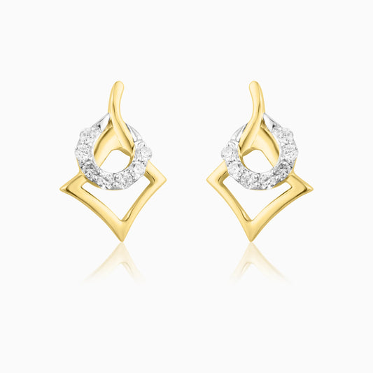 Diamond Teardrop Frame Earrings