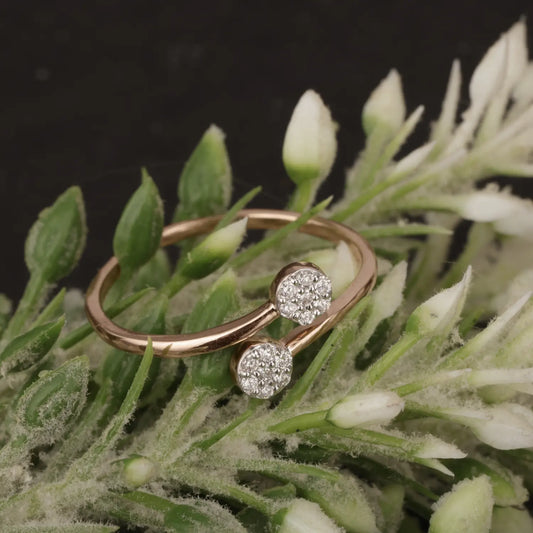 Double Diamond Open Ring