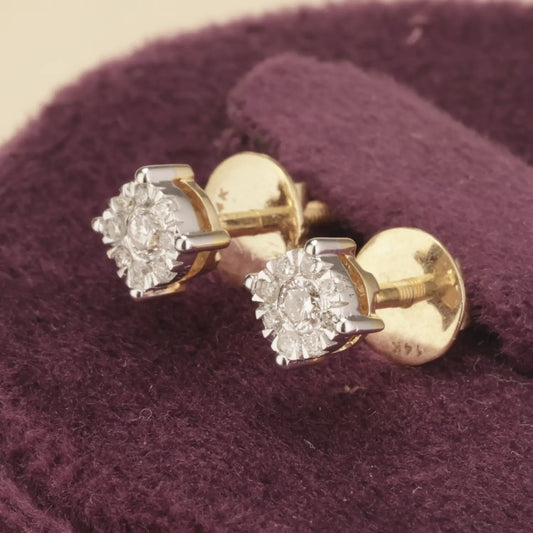 Classic Princess-Cut Diamond Studs
