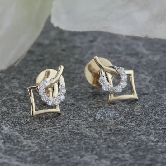 Diamond Teardrop Frame Earrings